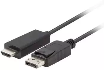 Lanberg CA-DPHD-11CC-0018-BK DisplayPort auf HDMI Adapterkabel 1,8m schwarz (CA-DPHD-11CC-0018-BK)