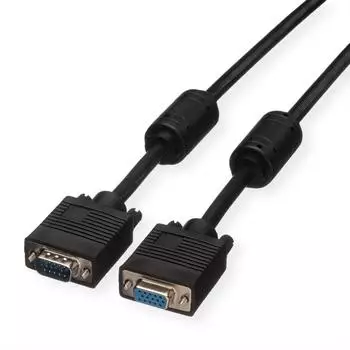 Roline VGA-Kabel HD15 Stecker - Buchse mit Ferritkern, 20m (11.04.5370)