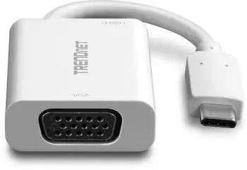 TRENDnet TUC-VGA2 USB-C auf VGA Adapter, wei&szlig; (TUC-VGA2)