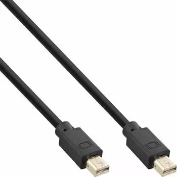 InLine Mini DisplayPort 1.4 Kabel, Stecker/Stecker, schwarz/gold, 1m (17121P)