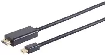 S-Conn S-IMPULS 1.2 DisplayPort-Kabel MiniDP/HDMI Stecker/Stecker 4K 1,0m (10-53025)