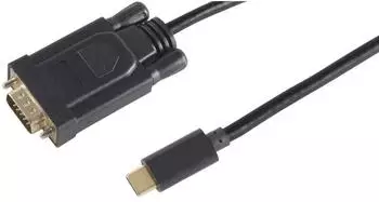 S-Conn USB Typ-C auf VGA Adapterkabel, vergoldete Kontakte, 1,8m (10-59185)