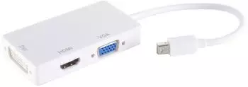 S-Conn Mini DisplayPort Adapter auf HDMI/DVI/VGA, weiß (10-01015)