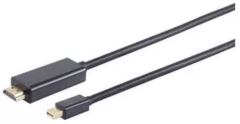 S-Conn Mini DisplayPort 1.4 auf HDMI Kabel 4K60Hz 1m schwarz (10-72025)