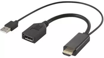 Renkforce HDMI-Stecker zu DisplayPort-Buchse Adapterkabel 4K UHD 15cm (RF-4777274)