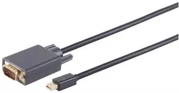 S-Conn Mini DisplayPort 1.2 auf VGA Adapterkabel, 2,0m (10-54035)