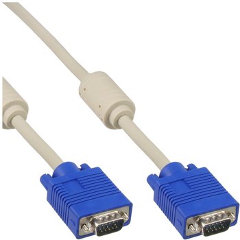 InLine 17702 S-VGA Kabel, 15pol HD St/St, beige (1,0m)