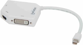 Manhattan 3-in-1 4K Mini-DisplayPort-Adapter weiß (207362)