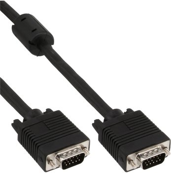 InLine 17715B S-VGA Kabel, 15pol HD St/St, schwarz (1,5m)
