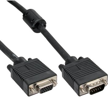 InLine 17742B S-VGA Verlängerung, 15pol HD St/Bu, schwarz (2,0m)