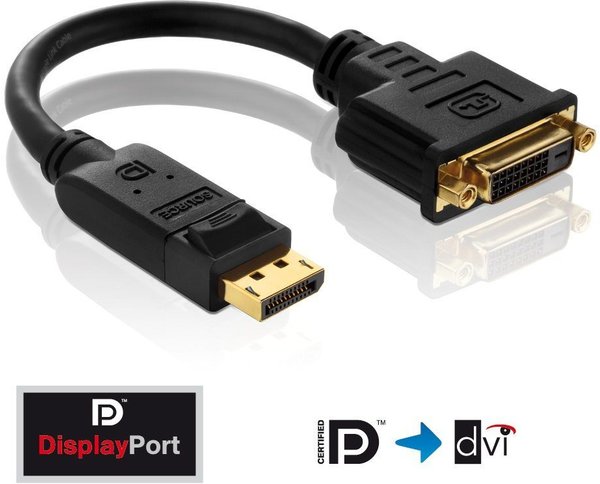 PureLink PureInstall PI170 - High Speed DisplayPort auf DVI Portsaver Adapter