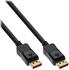 0,5m: InLine DisplayPort 1.4 Kabel, 8K4K, schwarz, vergoldete Kontakte