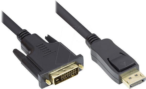 Good Connections Anschlusskabel DisplayPort an DVI-D 24+1 24K vergoldete Kontakte OFC schwarz 3m ®