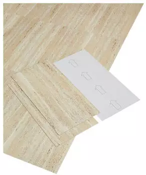 Misento Vinylboden selbstklebend 4,46 m² Marmoroptik Beige