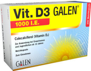 Vit. D3 Galen 1000 I.E. Weichkapseln (200 Stk.)