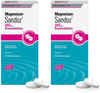 Magnesium Sandoz 243 mg Brausetabletten (2x40 Stk.)