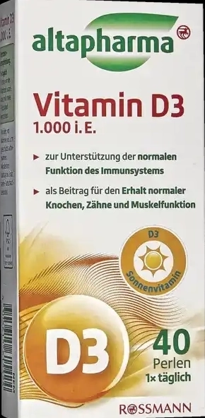 Altapharma Vitamin D3 1.000 i.E., Perlen