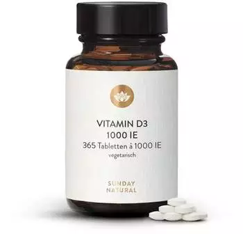 Sunday Natural Vitamin D3 1000 I.E., Tabletten