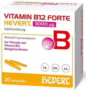 Hevert Vitamin B12 Forte Hevert 300&micro;g Injektionsl&ouml;sung Ampullen (20x2ml)