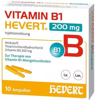 Vitamin B1 Hevert 200mg Injektionsl&ouml;sung Ampullen (10x2ml)