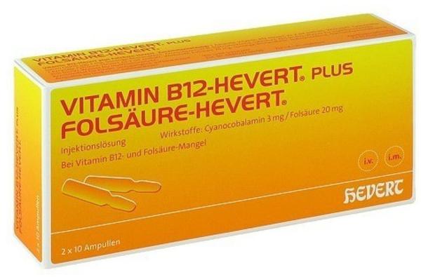 Vitamin B 12 Folsaeure Ampullenpaare (10x 2 ml)