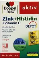 Doppelherz aktiv Zink + Histidin + Vitamin C Depot 30 St