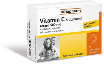 Ratiopharm Vitamin C-ratiopharm retard 500 mg Kapseln 30 St.