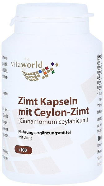Vita-World Zimt 500mg + Zink + Chrom Kapseln (100 Stk.)