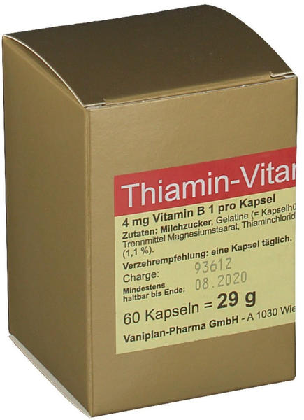 Vaniplan Pharma Thiamin-Vitamin B1 Kapseln 60 St.