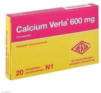 PZN-DE 01397838, Calcium Verla 600 mg Filmtabletten Inhalt: 20 St