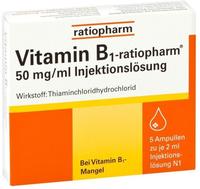 Vitamin B1 ratiopharm 50mg/ml Injektionsl&ouml;sung 5X2 ml