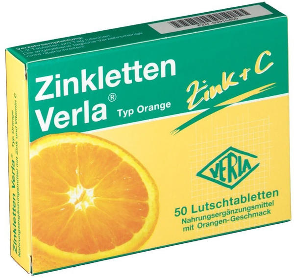 Verla-Pharm Zinkletten Verla Orange Lutschtabletten (50 Stk.)