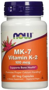 Now Foods MK-7 Vitamin K-2 100mcg Kapseln (60 Stk.)