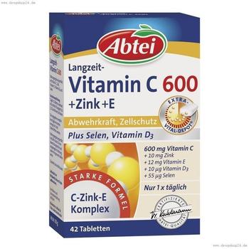 Abtei Vitamin C 600 + Zink + E Depot Tabletten (42 Stk.)