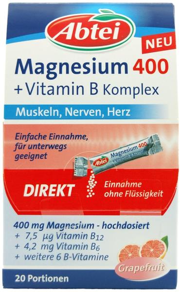 Abtei Magnesium 400 + Vitamin B Komplex Granulat (20 Stk.)