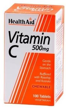 HealthAid Vitamin C 500mg Chewable (Orange Flavour) 100 HA