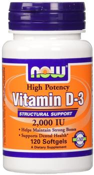 Now Foods Vitamin D-3 2000iu Weichkapseln (120 Stk.)