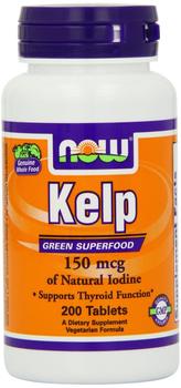 Now Foods Kelp 150 mcg Jod 200 Tabletten
