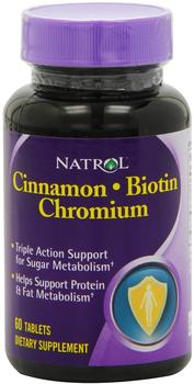 Natrol Cinnamon Biotin Chromium 60 Kapseln