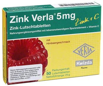 Hecht Pharma Zink Verla 5 mg Lutschtabletten Himbeer (50Stk.)