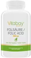 PZN-DE 18237553, Vitabay CV Fols&auml;ure 1000 Mcg Calcium-L-Methylfolat Vegan 240...