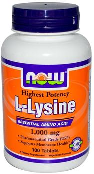 Now Foods L-Lysine 1,000mg Tabletten (100 Stk.)