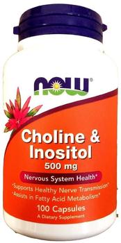 NOW Foods Choline & Inositol 500 mg Kapseln 100 St.