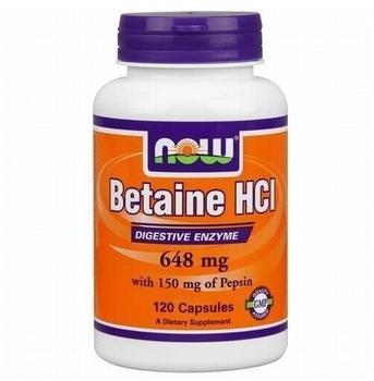 NOW Foods Betaine HCl 648 mg Kapseln 120 St.