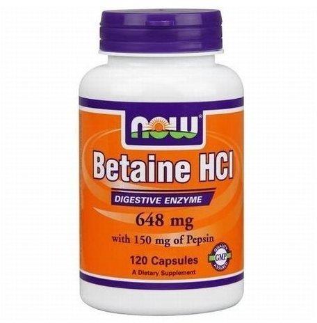 NOW Foods Betaine HCl 648 mg Kapseln 120 St.