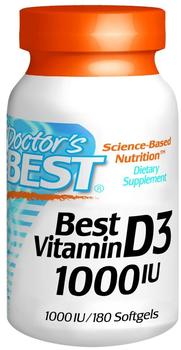 Doctors Best Best Vitamin D3 1000 IU Kapseln 180 St.