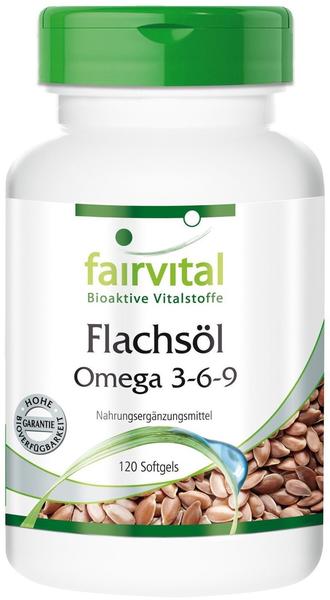 Fairvital Flachsöl Leinöl Omega-3-6-9 Kapseln (120 Stk.)