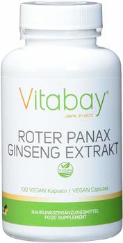 Vitabay Roter Panax Ginseng Extrakt 600mg Kapseln (100Stk.)