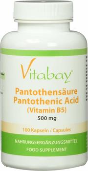 Vitabay Pantothensäure (Vitamin B5) - 500 mg - 100 Kapseln