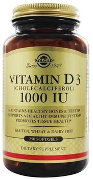 Solgar Vitamin D3 25mcg (1000 IU) Weichkapseln (250 Stk.)